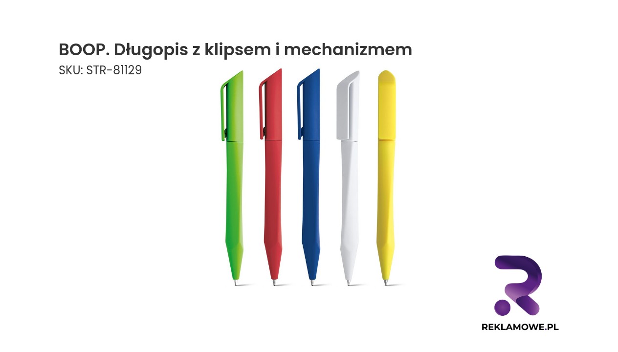 BOOP długopis z klipsem i mechanizmem
