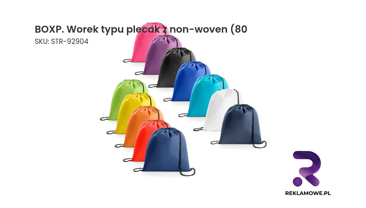 Worek plecakowy BOXP wykonany z materiału non-woven