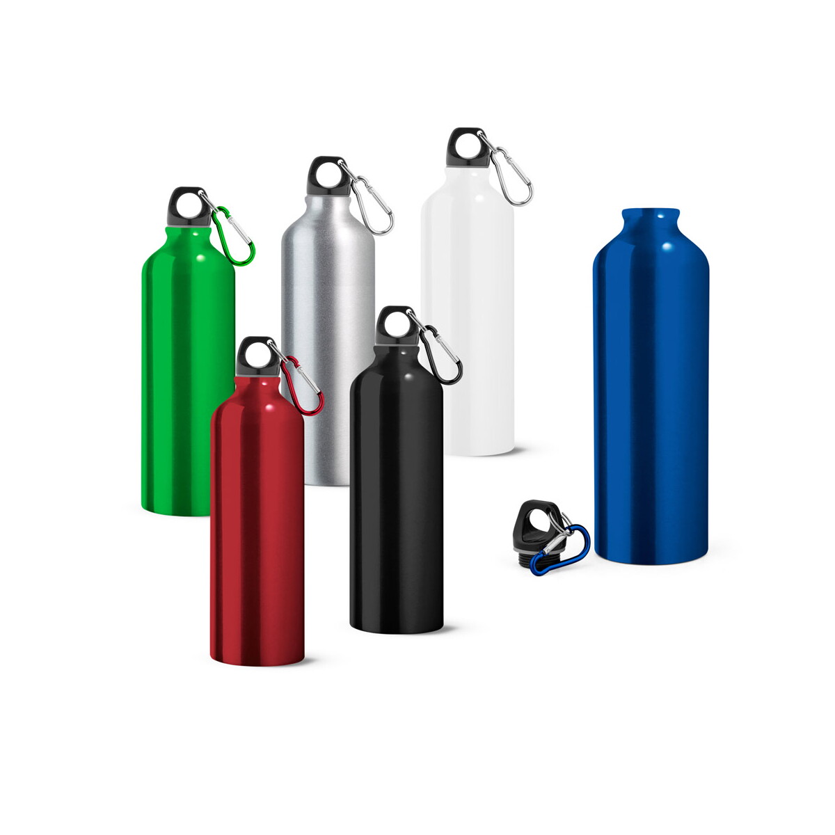 LANDSCAPE L. Aluminiowa butelka sportowa z karabińczykiem 800 ml 94688_set
