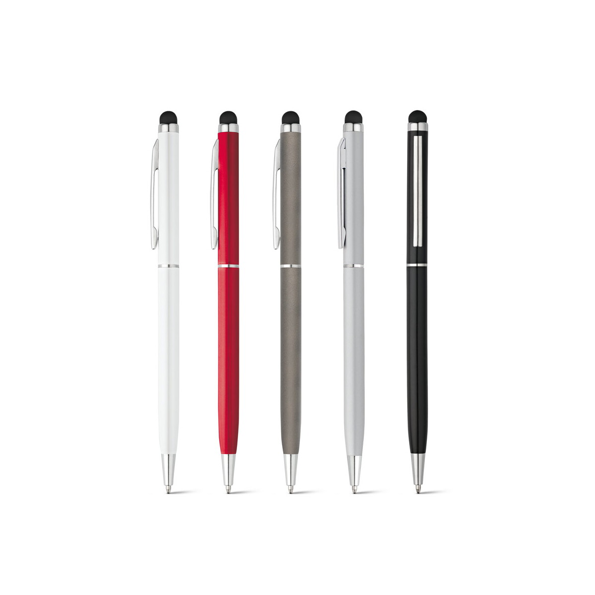 ZOE. Aluminiowy długopis z mechanizmem obrotowym i końcówką dotykową 91624_set