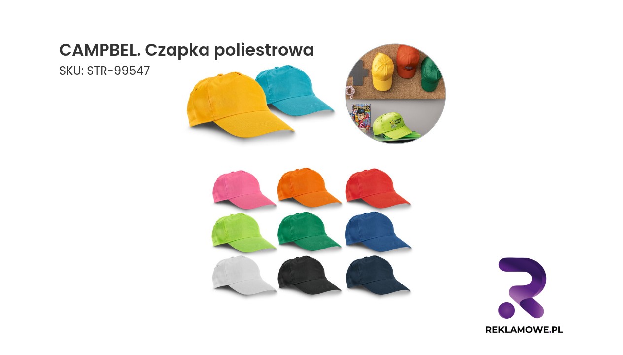 CAMPBEL czapka poliestrowa – lekka i wygodna czapka