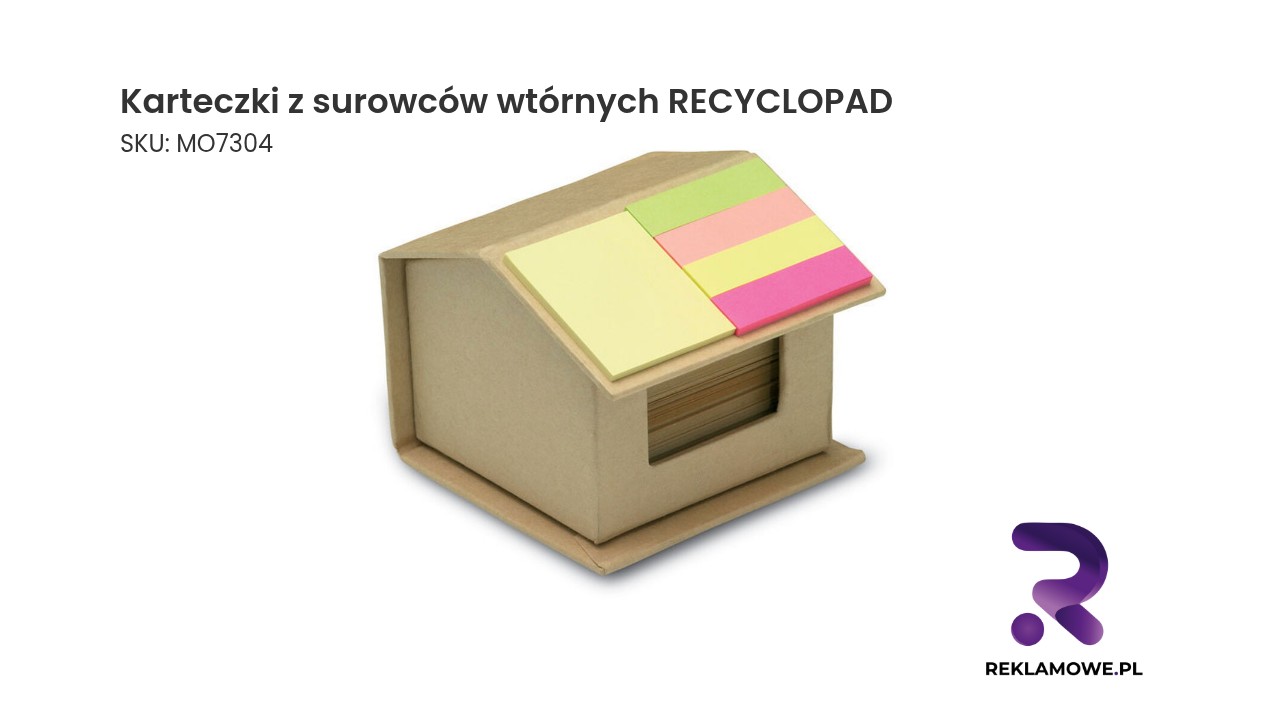 Karteczki z surowców wtórnych RECYCLOPAD – ekologiczne karteczki do notatek