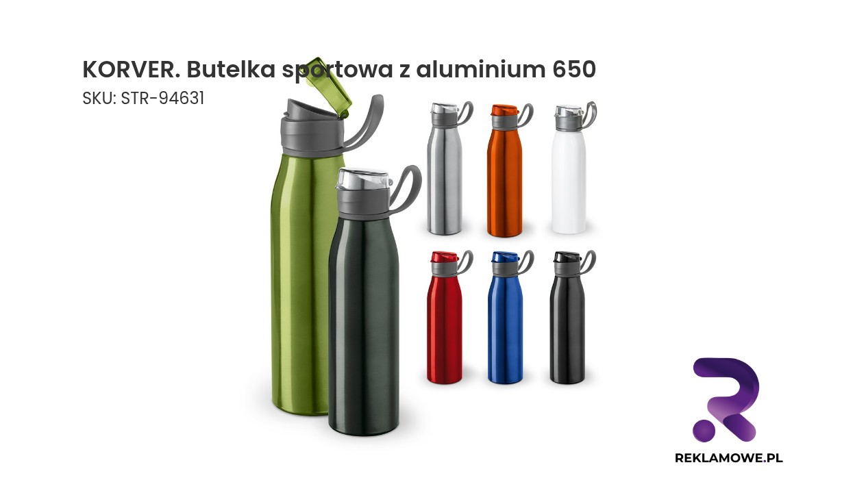 KORVER butelka sportowa z aluminium 650 ml