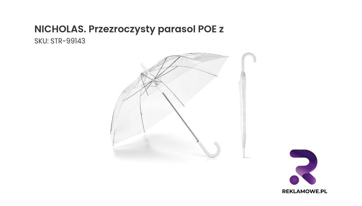 NICHOLAS przezroczysty parasol POE