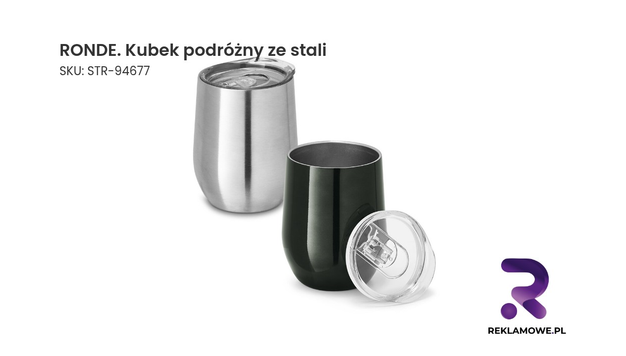 RONDE. Kubek podróżny ze stali nierdzewnej 400 ml RONDE kubek podróżny ze stali nierdzewnej